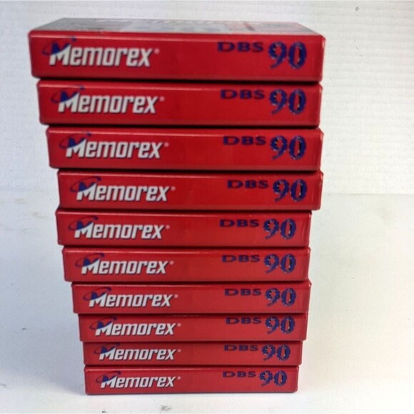 Memorex DBS 90 Normal Bias New Blank/Sealed Audio Cassettes Lot Of 10. - Picture 1 of 6